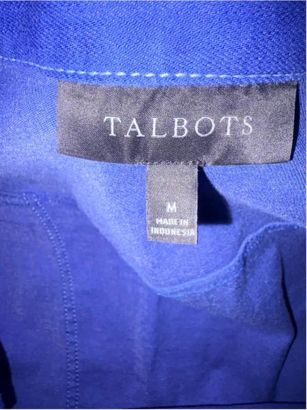 Talbots Classic Jean Jacket Size M Royal Blue - Image 7
