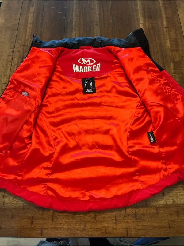 Marker Women’s Size 6 Red Insulated Ski Vest Thinsulate Puffer Full Zip - Image 5