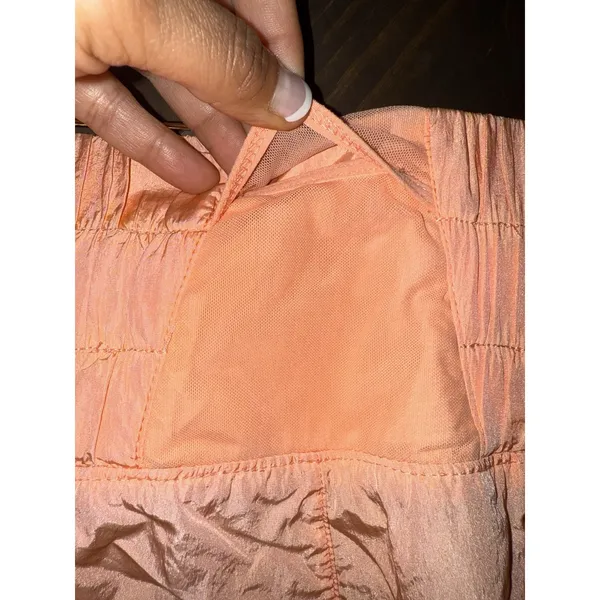 Free People FP Movement The Way Home Peach Shorts Size XL‎ Smocked Waistband EUC - Image 4