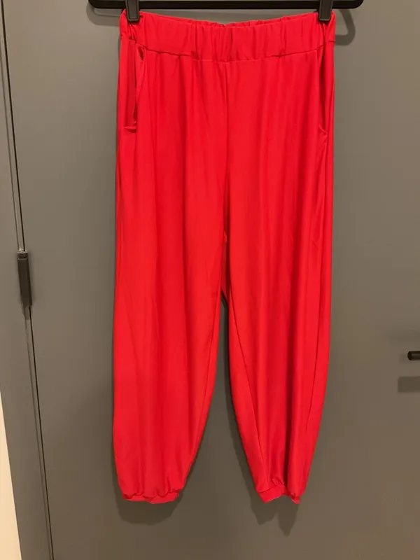 095 Bright Red Harem Pants - Image 2