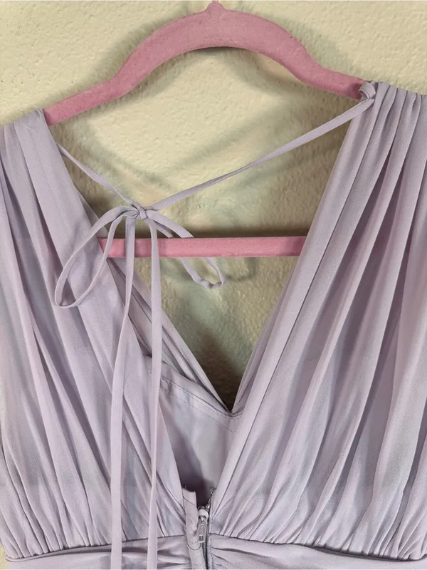 Morilee Purple Lavender Chiffon Maxi Bridesmaid Dress Womens XS Formal Prom - Image 8
