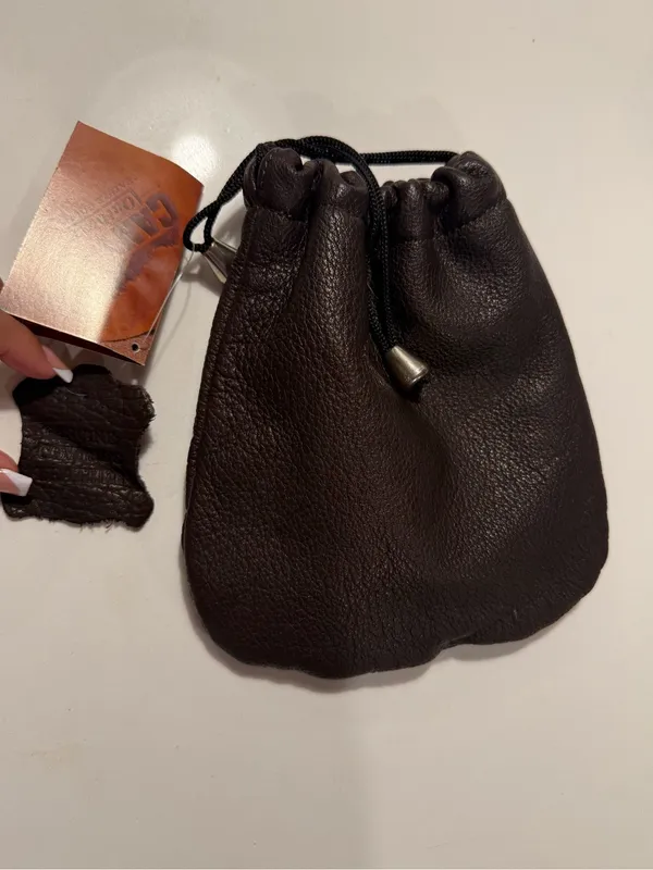 NWT Canyon Outback Pebbled‎ Leather Drawstring Pouch Coin Jewelry Travelbag - Image 2