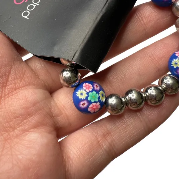 Paparazzi Beaded Floral Stretch Starlet Shimmer Bracelet Multicolor Jewelry New - Image 4