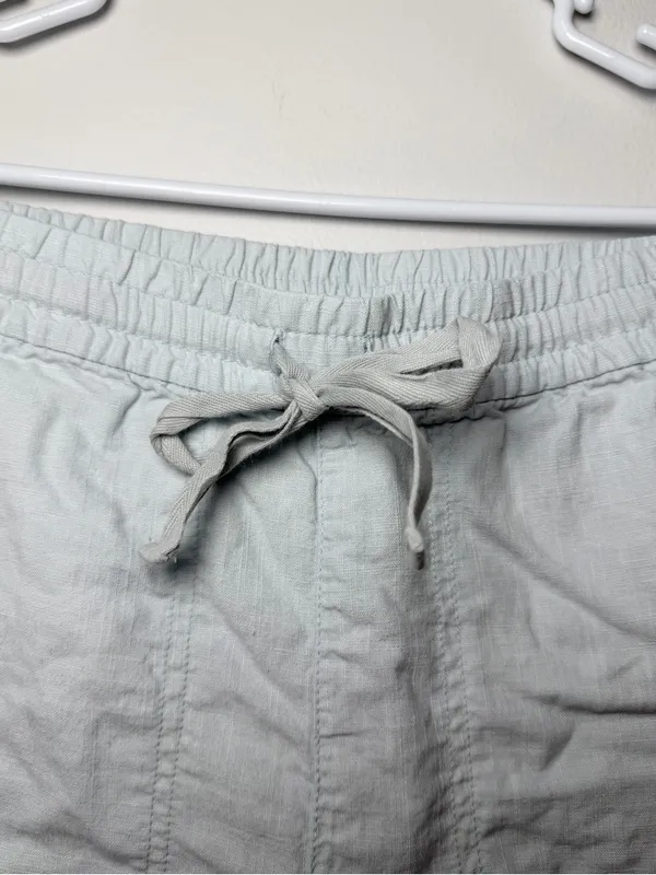 J. Crew Linen Shorts in Light Blue with Drawstring Size Small - Image 3