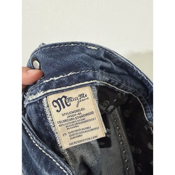 Miss Me JP5011-41 Bootcut Jeans Size 26 Y2K Western Bling Rhinestone Embellished - Image 7