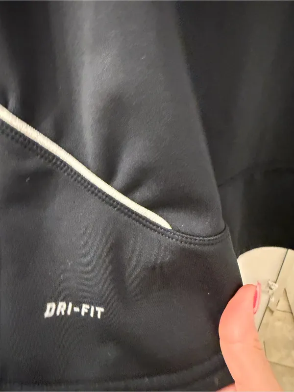 Nike Black Half-Zip Dri-FIT Hoodie with White Logo - Image 5