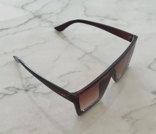 Flat Top Sunglasses Brown - Image 5