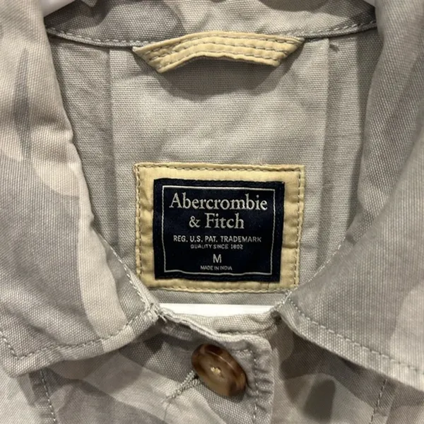 Abercrombie‎ & Fitch Womens Camo Utility Vest Gray Military Safari Medium M - Image 2