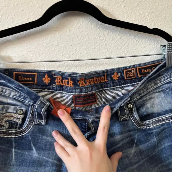 Rockrevival Women's Blue and Navy Jeans - Image 3