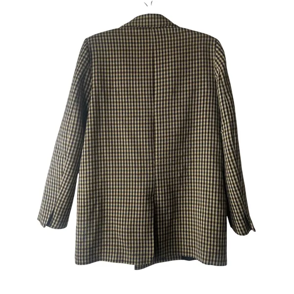 Zara Plaid Blazer Brown Tan - Image 5