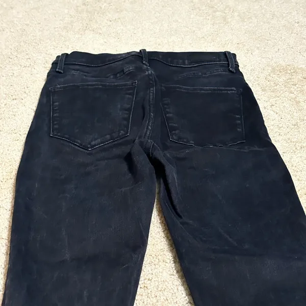 Abercrombie & Fitch Ultra High Rise Super Skinny Ripped Black Jeans - Image 7