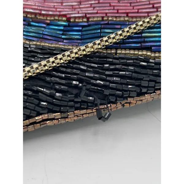 VIntage 1980s La Regale Beaded Art Deco Flapper Geometric Purse - Image 5