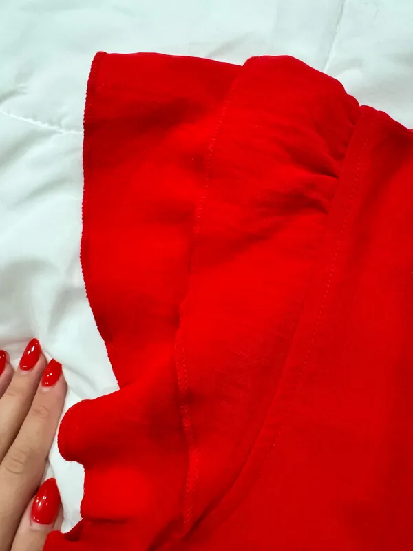 Boutique Red Blouse - Image 3