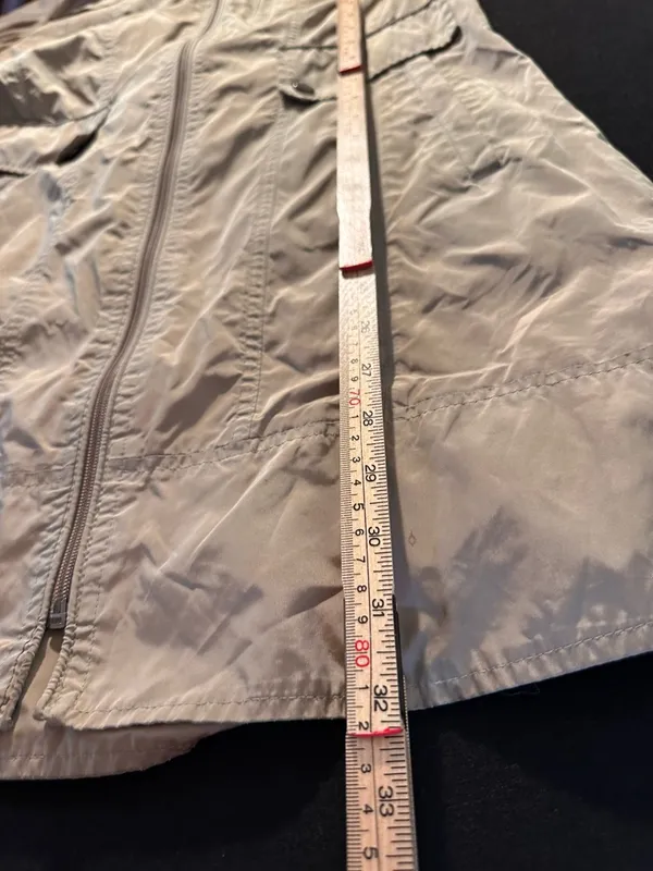 Cole Haan Signature Women's Khaki Tan Lightweight Zip-Up Trench Coat Jacket S - Image 9