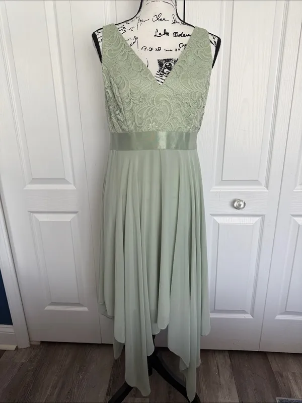 Ever-Pretty Women's Spring V Neck Lace Chiffon A Line Dress - Image 4