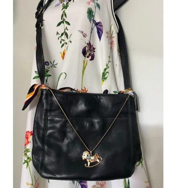 Coach Black Crossbody Bag Customized with Applique - Image 7