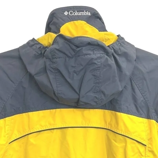 Columbia Interchange Core Jacket Women's‎ L Yellow Hooded Packable Rain Shell - Image 4