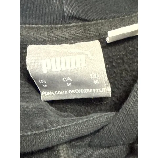Puma Women's Black Logo Yoga Athletic Activewear Sweater Hoodie Sweatshirt Top M - Image 5