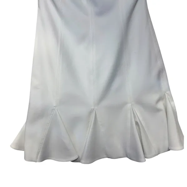 Cinq à Sept Mckenna Off the Shoulder Mini Dress White Size 10‎ Pleated Hem Crepe - Image 4