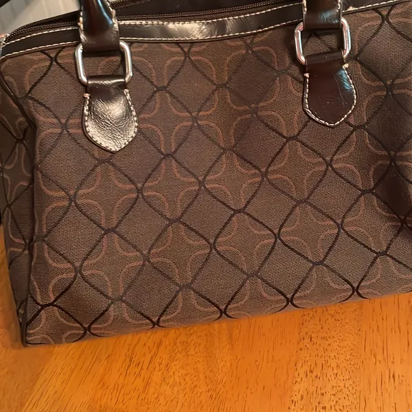 Nine West Brown Patterned Handbag - Image 4