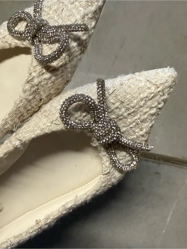 Steve Madden Elina Crystal Bow Pointed Toe Ballet Flat Size 8 - Image 2