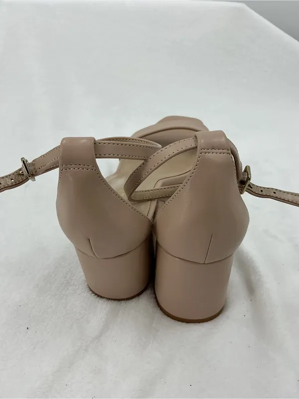 Birdy Grey Blush Ankle-Strap Block Heel B42 - Image 6