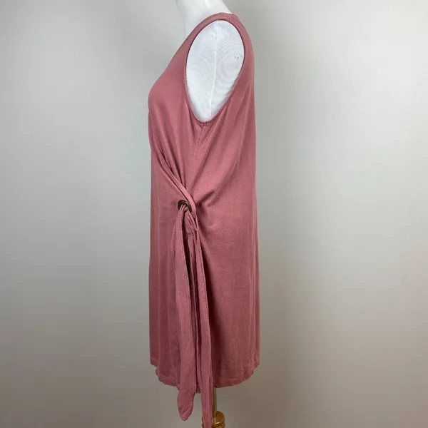 Roxy Wrap Dress‎ 8 Pink Mauve Mini Sleeveless V-Neck Tie Rhythm Luck Lightweight - Image 7