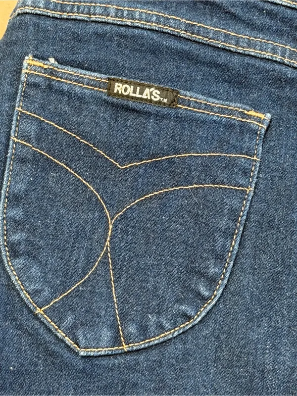 ROLLA'S Dallas Low Bootcut Dark Blue Jeans size 29 - Image 3