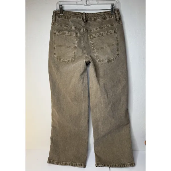 RSQ Jeans Womens Sz 27 Denim Mid Rise Wide‎ Leg Baggy Pants Hippie Grunge Tan - Image 2