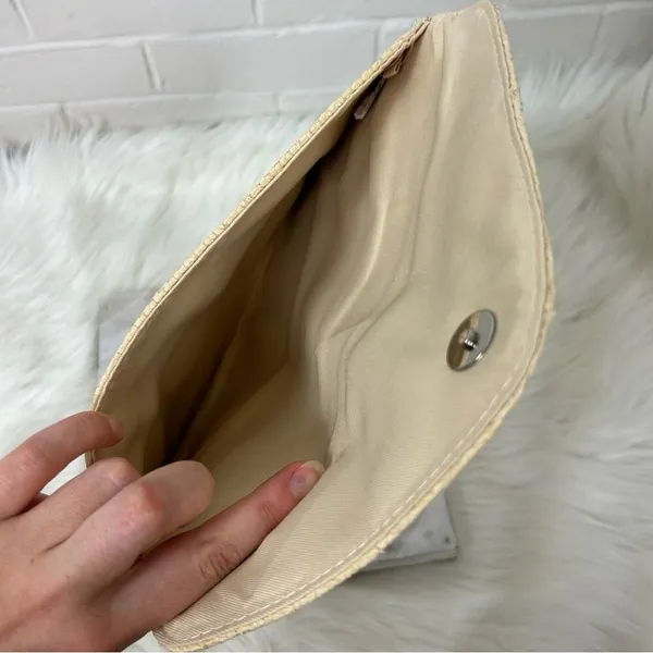 NWT Colorplay Lemon Slice Woven Straw Summer Clutch Bag - Image 5