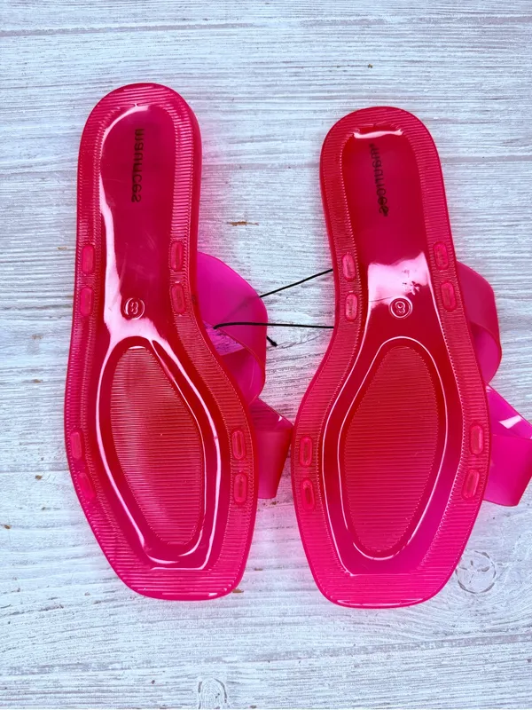 Nwot Maurice’s jelly pink slide sandals shoes size 8 - Image 4