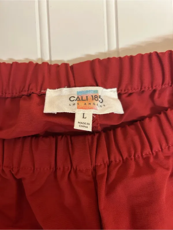 NWT Cali 1850 Track Pants with White Stripe and Elastic Waistband Size Large - Image 6