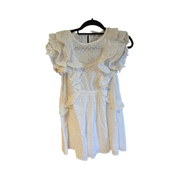 Sezane Robe Alexane White Dress‎ Size: 36 - Image 2