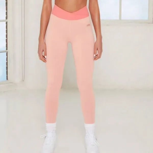 Bo+Tee High Rise Crossover Waist‎ Active Leggings Women's XS Pilates Princess - Image 7