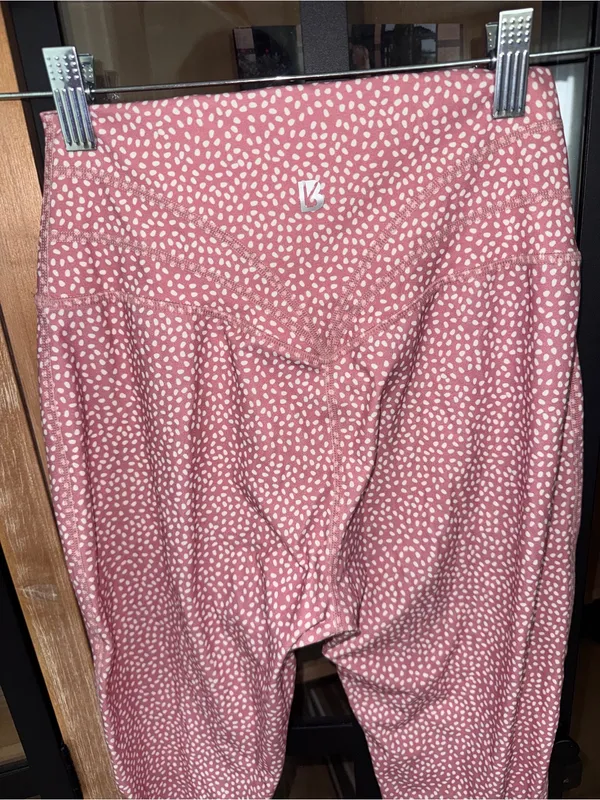 Buffbunny Legacy leggings high waisted rise mauve bossy print dots workout - Image 7