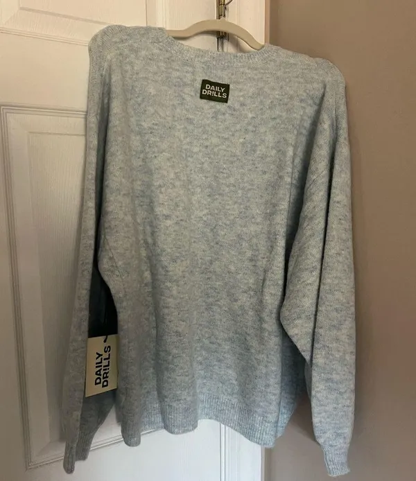 Daily Drills Light Blue Sweater Size XS - Image 3