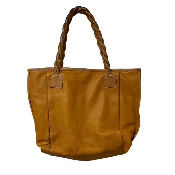 Chloé Amy Large Caramel Leather Braided Handle Tote Shoulder Bag - Image 2