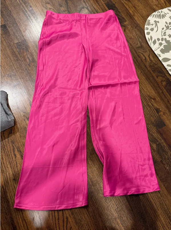 Anthropologie Pink Silk Tilda Pants - Image 4