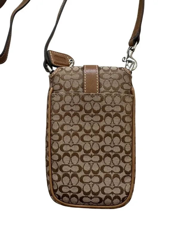 COACH Vintage Brown Logo Buckle Mini Crossbody Bag - Image 4