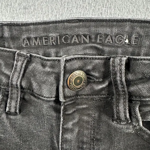 American Eagle Hi-Rise Jeggings Size 00 Regular‎ Black Wash Denim Skinny Jeans - Image 4