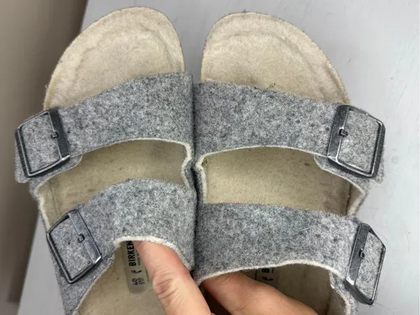 Birkenstock Arizona Rivet Wool Shearling Sandals sz 9W - Image 3