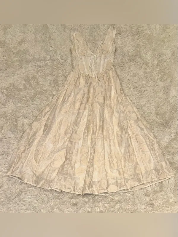 NEW House of CB Emmelina Embroidered Corset Bodice Cocktail Dress Sz S - Image 5