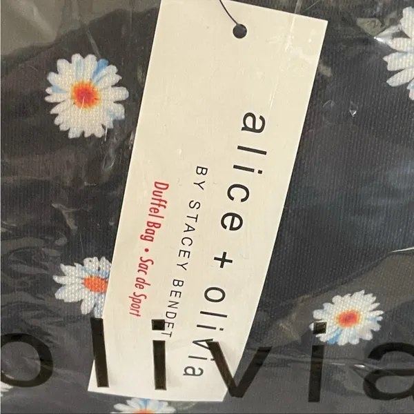 Alice +Olivia travel bag black & floral duffle new - Image 2