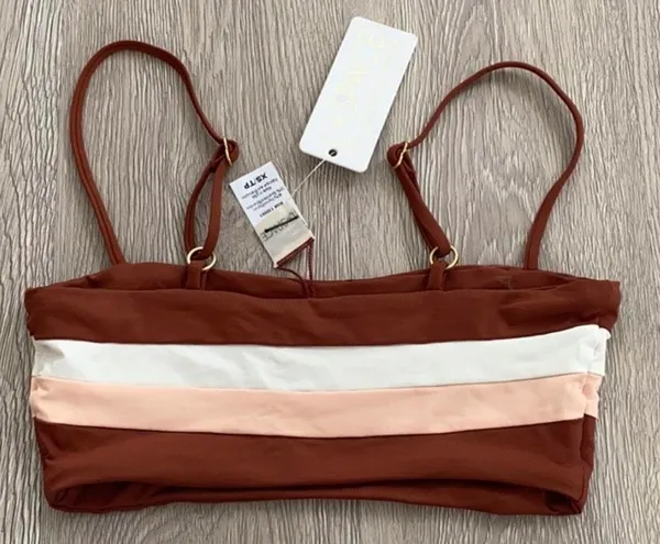 L*Space Rebel Stripe Colorblock Bikini Top - Image 2