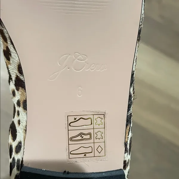 J. Crew Anya Scrunchie Ballet Flats in Calf Hair Size 6 Leopard Print - Image 12
