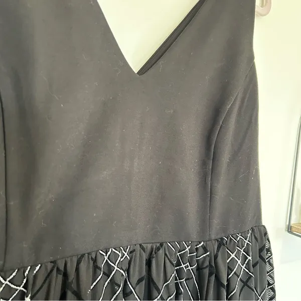 Torrid Black Ponte & Mesh Plaid Midi Dress‎ Plus Size 24 - Image 7