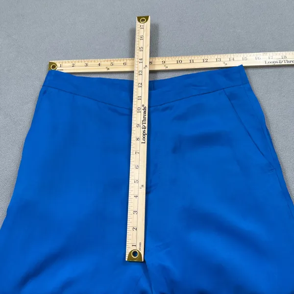 Zara Dress Pants Linen Viscose Blend Womens 30x30 Blue Business Casual Trousers - Image 4