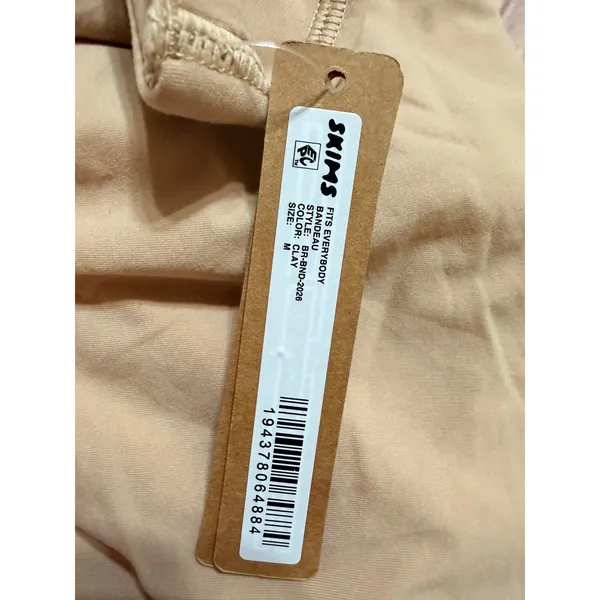 SKIMS Fits Everybody Bandeau Bra Clay BR-BND-2026 Tan Beige Womens Medium NWT - Image 6