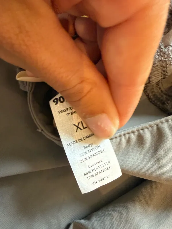 90 Degrees by Reflex Men’s Gray 9” Performance Shorts XL - Image 6