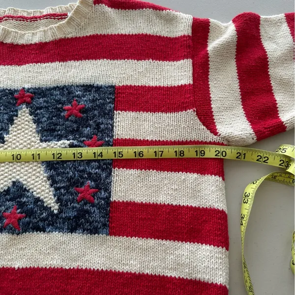 Marisa Christina American Flag Crewneck Knit Sweater - Image 4